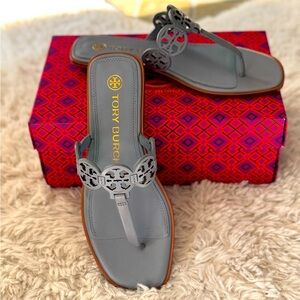 Tory Burch Tiny Miller Thong Sandals cloud blue